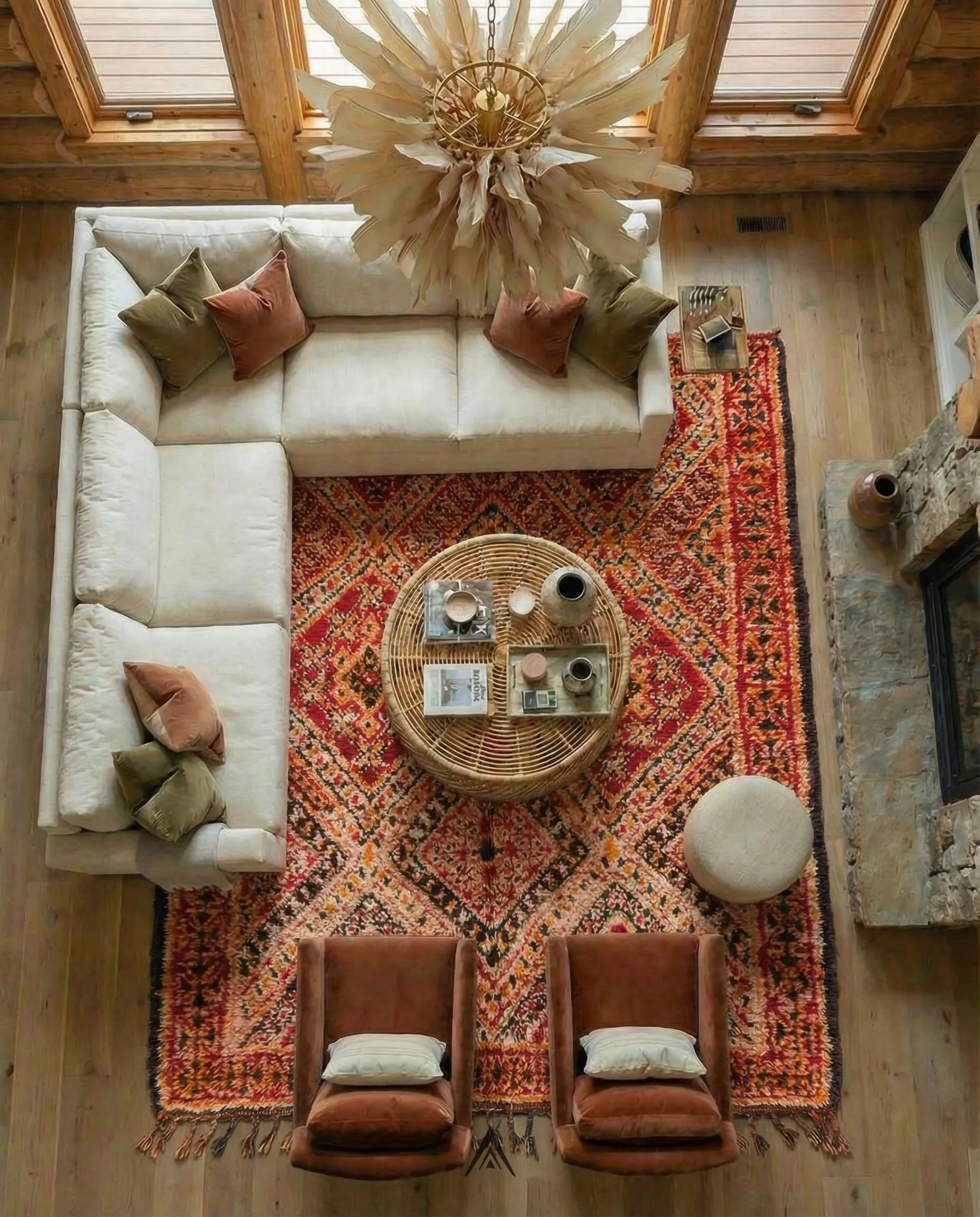 Vintage Statement Rug 6.6x14 ft — 200x425 cm-Berber Handicraft