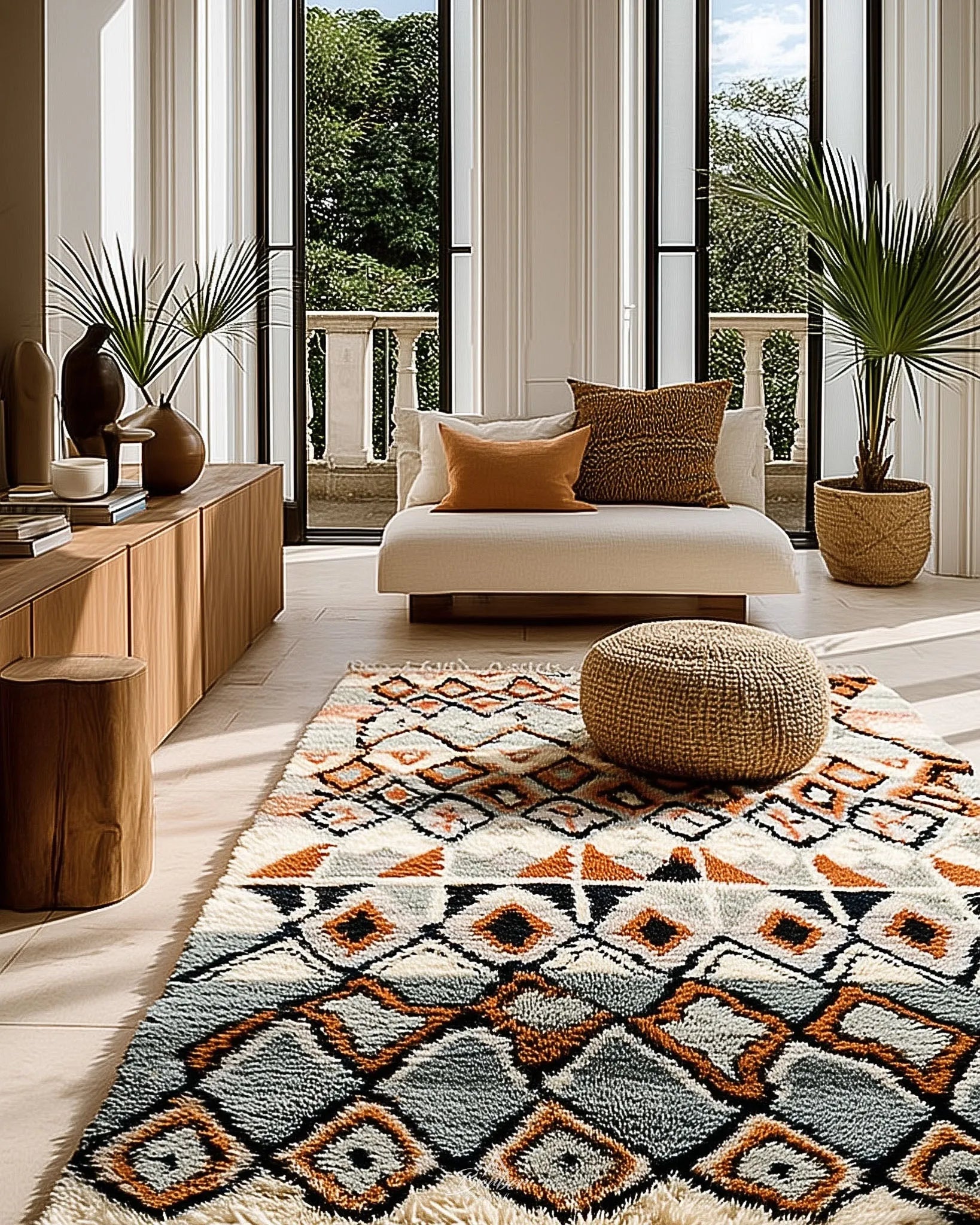 Vintage Style Rug-Berber Handicraft
