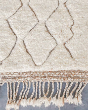 Vintage Treillis Rug 3 X 5 Ft | 90 X 150 Cm / With Tassels / Short (0.4” / 1 cm)