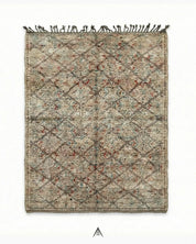 Vintage Trellis Rug 6.2x12 ft — 190x365 cm-Berber Handicraft