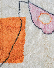 White Boho Rug 3 X 5 Ft | 90 X 150 Cm / With Tassels / Short (0.4” / 1 cm)