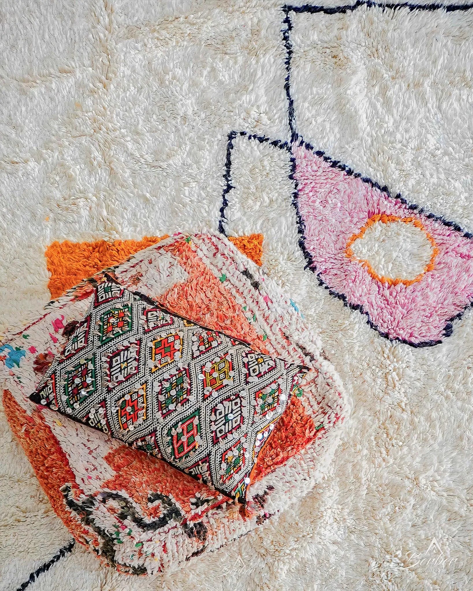White Boho Rug 3 X 5 Ft | 90 X 150 Cm / With Tassels / Short (0.4” / 1 cm)