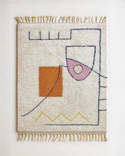 White Boho Rug 3 X 5 Ft | 90 X 150 Cm / With Tassels / Short (0.4” / 1 cm)
