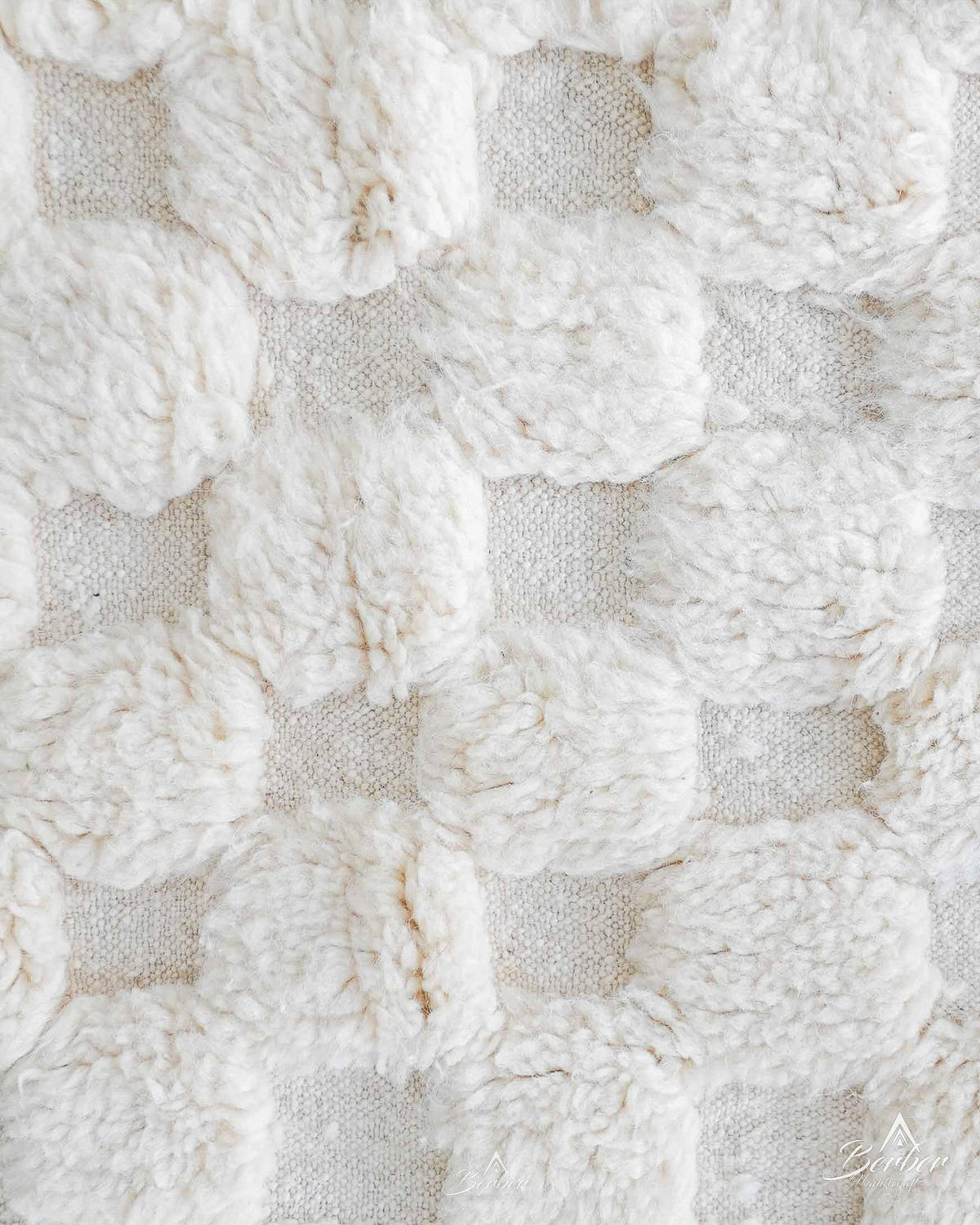 Off White Checkered Rug