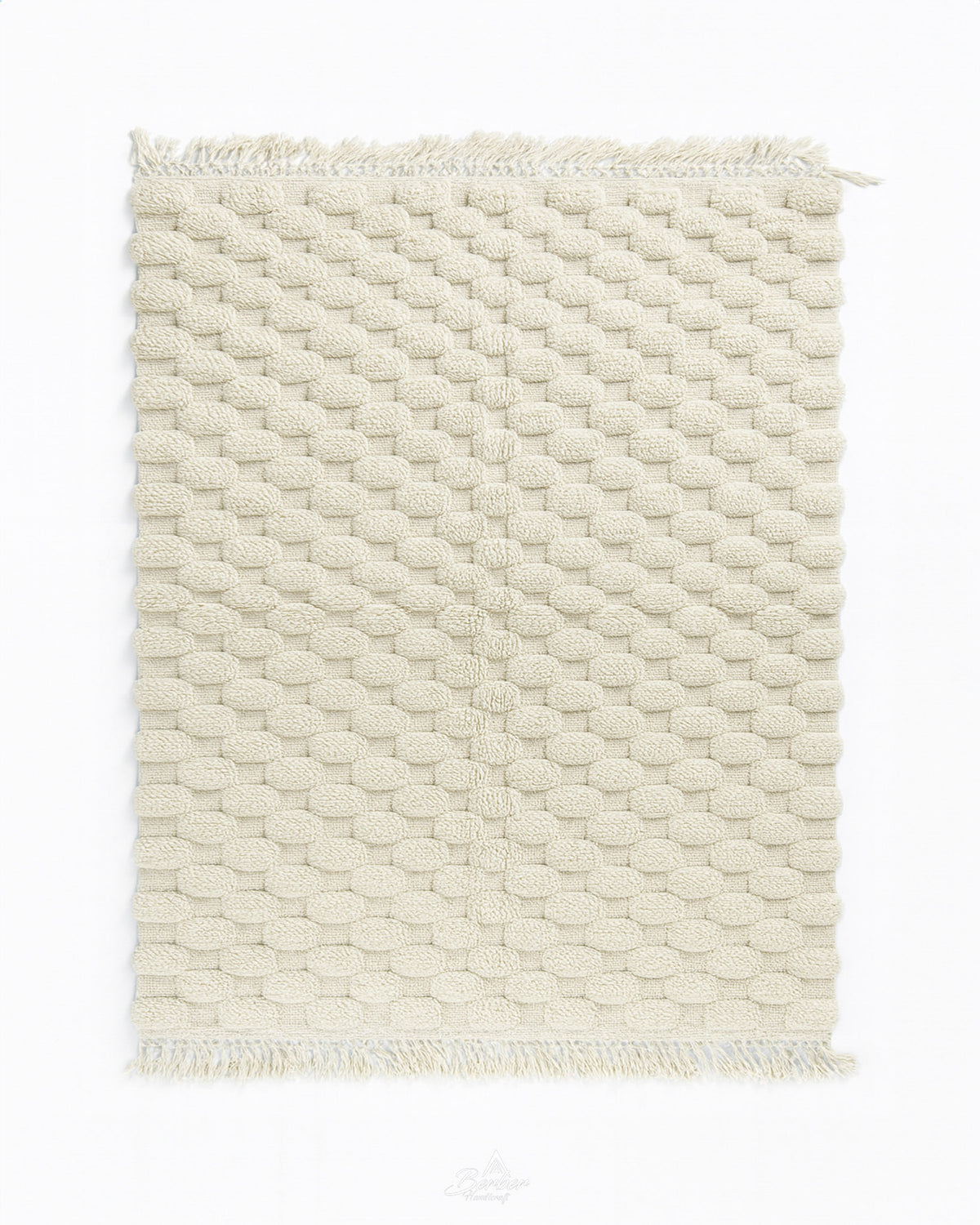 Off White Checkered Rug