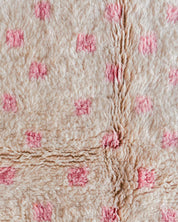 White Pink Rug 3 X 5 Ft | 90 X 150 Cm / With Tassels / Short (0.4” / 1 cm)