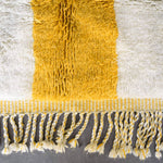 White Yellow Moroccan Rug - Berber Handicraft