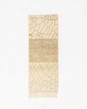 Wool Moroccan Runner 2 X 6 Ft | 60 X 180 Cm / With Tassels / Short (0.4” / 1 cm)