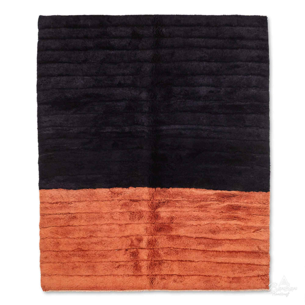 Black and Orange Mrirt Rug - Berber Handicraft