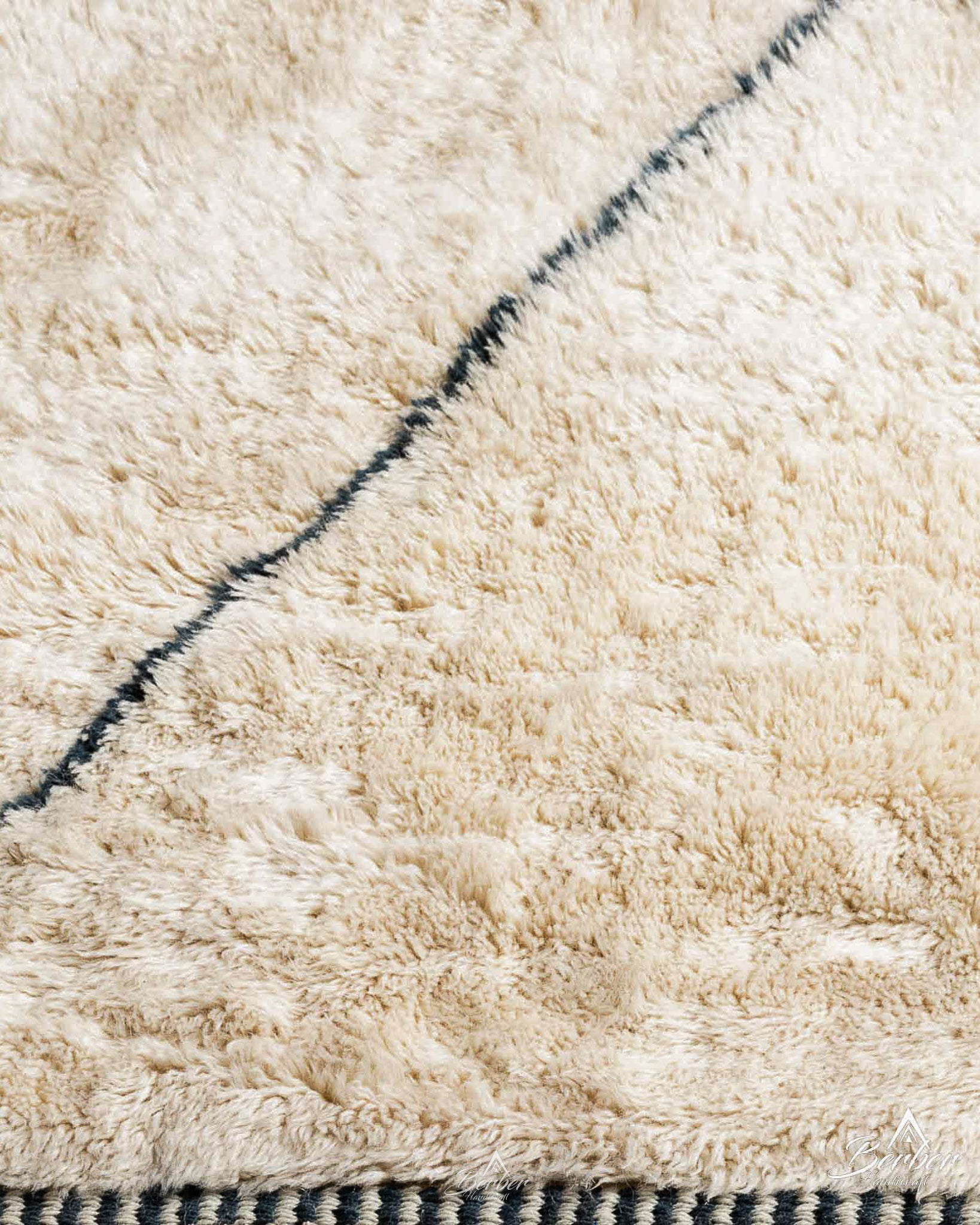 Trellis Beni Ourain Rug 3 X 5 Ft | 90 X 150 Cm / With Tassels / Short (0.4” / 1 cm)