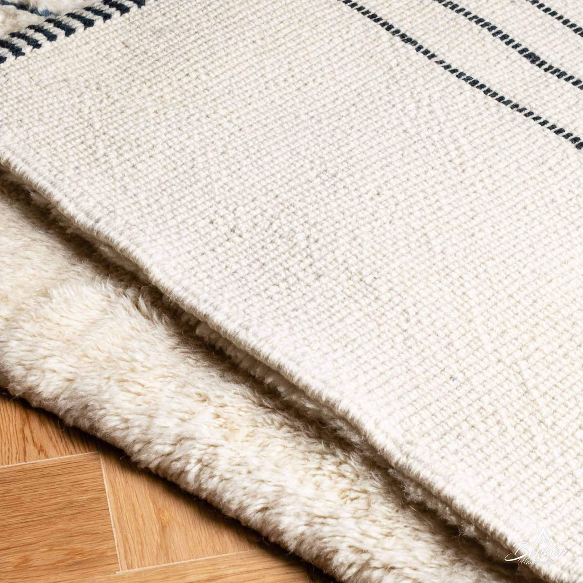 Striped Wool Runner Rug - Berber Handicraft