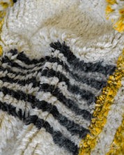 Yellow Bohemian Rug 3 X 5 Ft | 90 X 150 Cm / With Tassels / Short (0.4” / 1 cm)