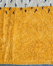 Yellow Boho Rug 3 X 5 Ft | 90 X 150 Cm / With Tassels / Short (0.4” / 1 cm)