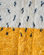 Yellow Boho Rug 3 X 5 Ft | 90 X 150 Cm / With Tassels / Short (0.4” / 1 cm)