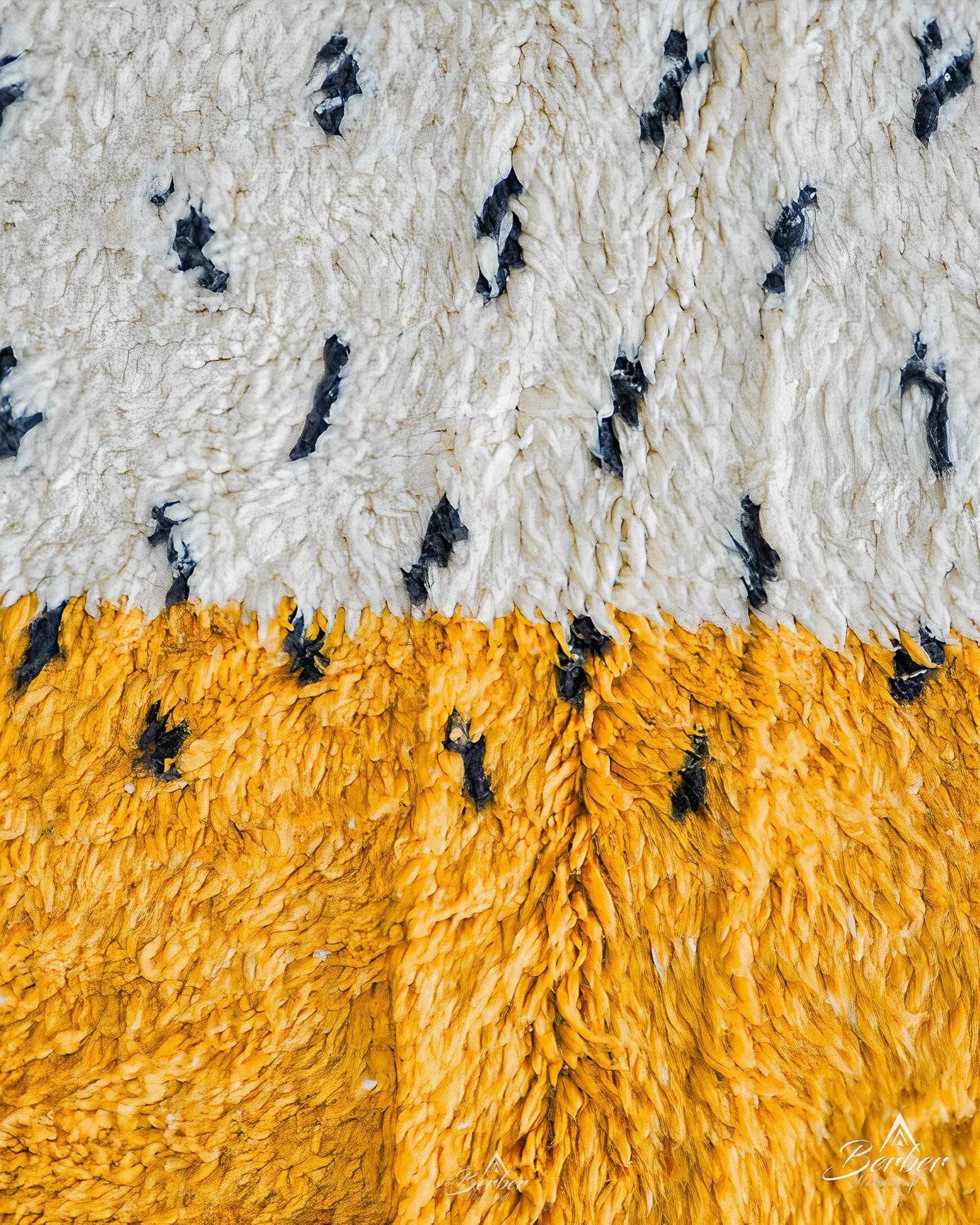 Yellow Boho Rug 3 X 5 Ft | 90 X 150 Cm / With Tassels / Short (0.4” / 1 cm)