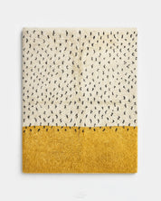 Yellow Boho Rug 3 X 5 Ft | 90 X 150 Cm / With Tassels / Short (0.4” / 1 cm)