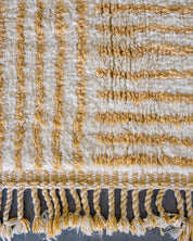 Yellow Boho Rugs 3 X 5 Ft | 90 X 150 Cm / With Tassels / Short (0.4” / 1 cm)