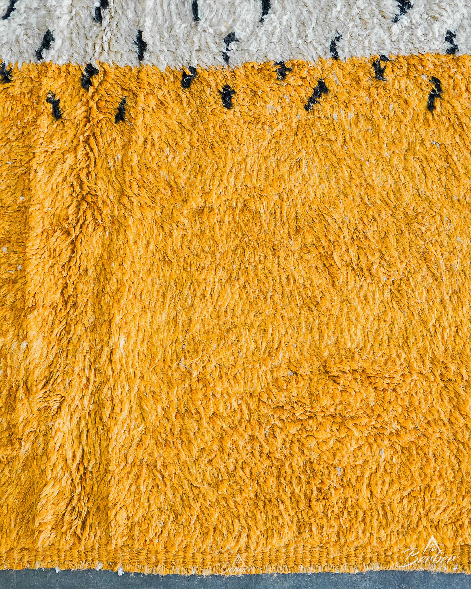 Yellow Boho Rug 3 X 5 Ft | 90 X 150 Cm / With Tassels / Short (0.4” / 1 cm)