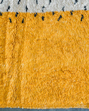 Yellow Boho Rug 3 X 5 Ft | 90 X 150 Cm / With Tassels / Short (0.4” / 1 cm)