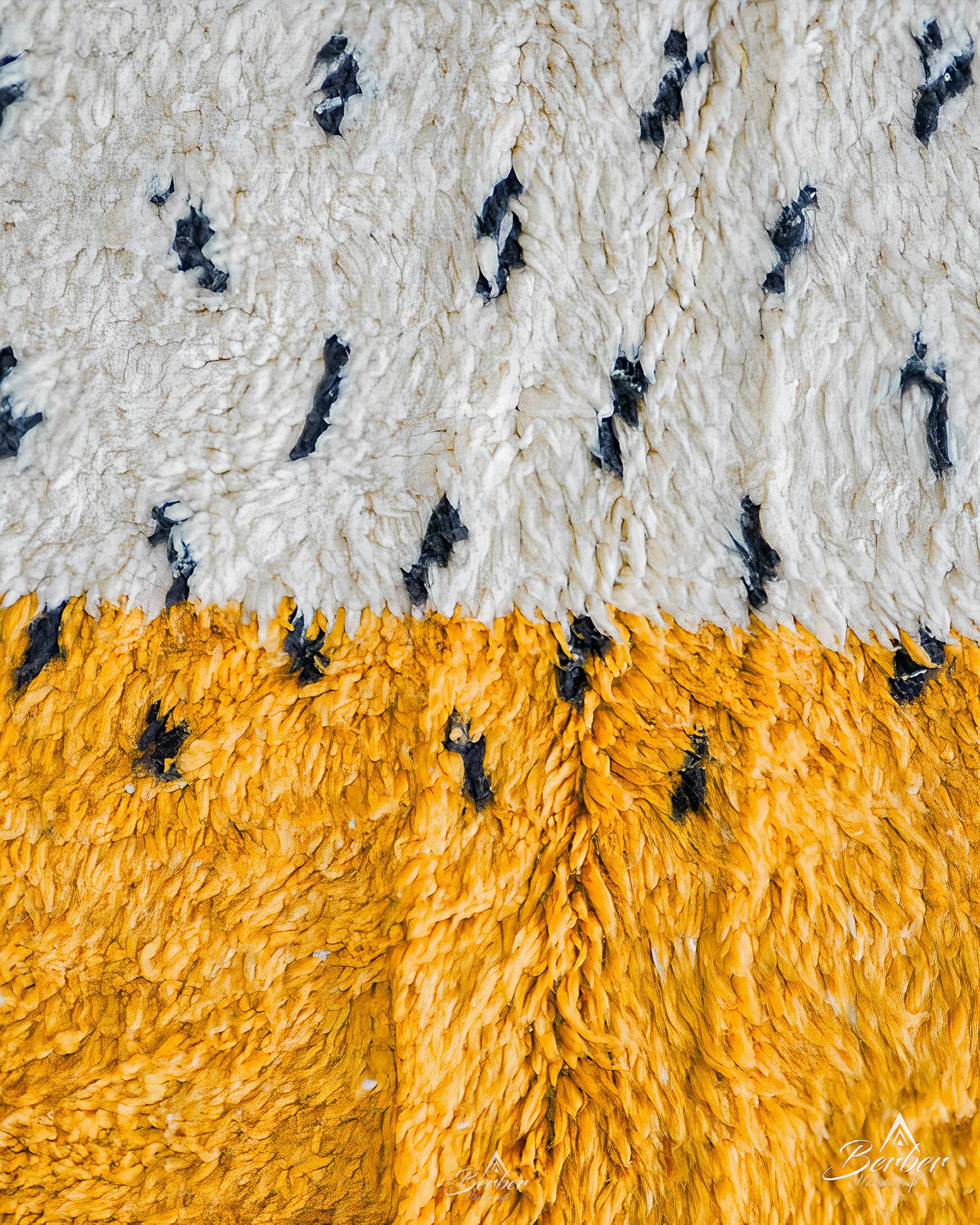Yellow Boho Rug 3 X 5 Ft | 90 X 150 Cm / With Tassels / Short (0.4” / 1 cm)