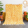 Yellow Checkered Rug - Berber Handicraft