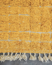 Yellow Morrocan Area Rug 3 X 5 Ft | 90 X 150 Cm / With Tassels / Short (0.4” / 1 cm)