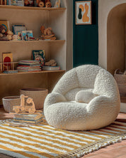 Orange Striped Berber Rug 3 X 5 Ft | 90 X 150 Cm / With Tassels / Short (0.4” / 1 cm)
