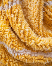 Yellow Treillis Rug 3 X 5 Ft | 90 X 150 Cm / With Tassels / Short (0.4” / 1 cm)