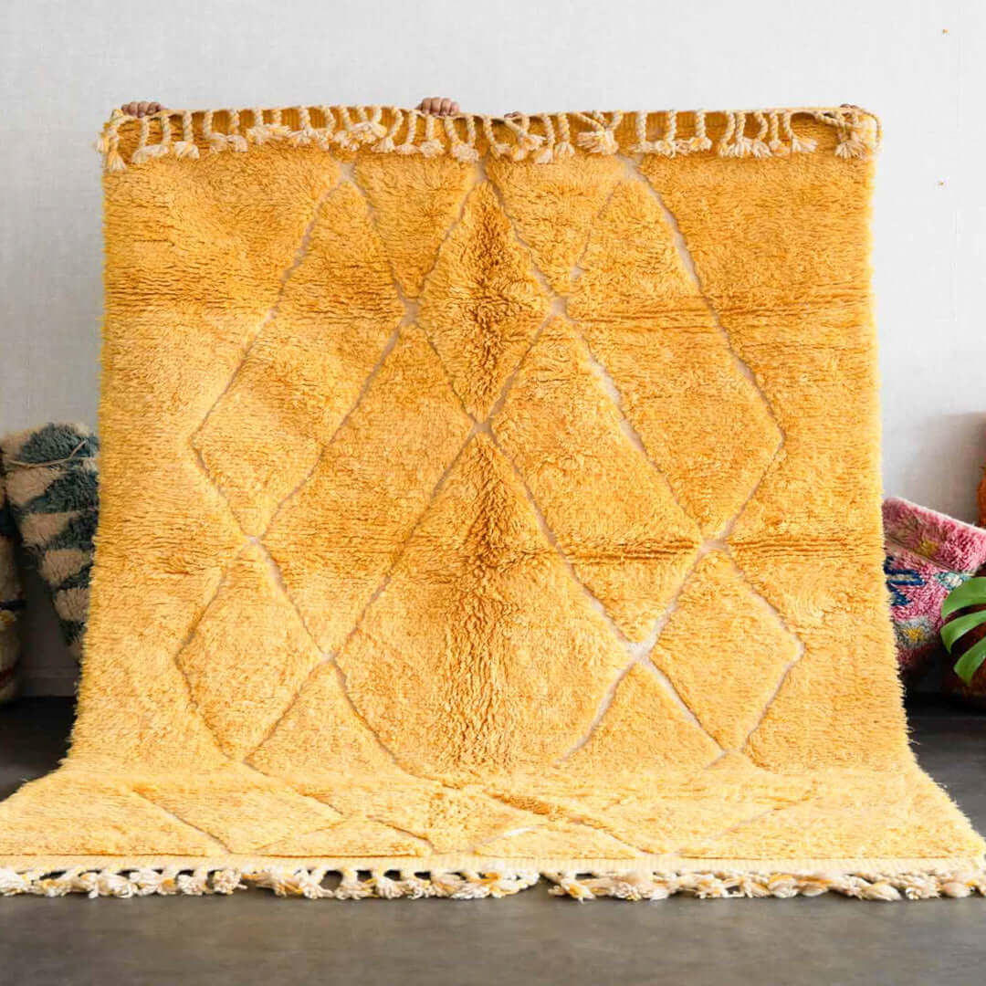 Yellow Trellis Rug - Berber Handicraft