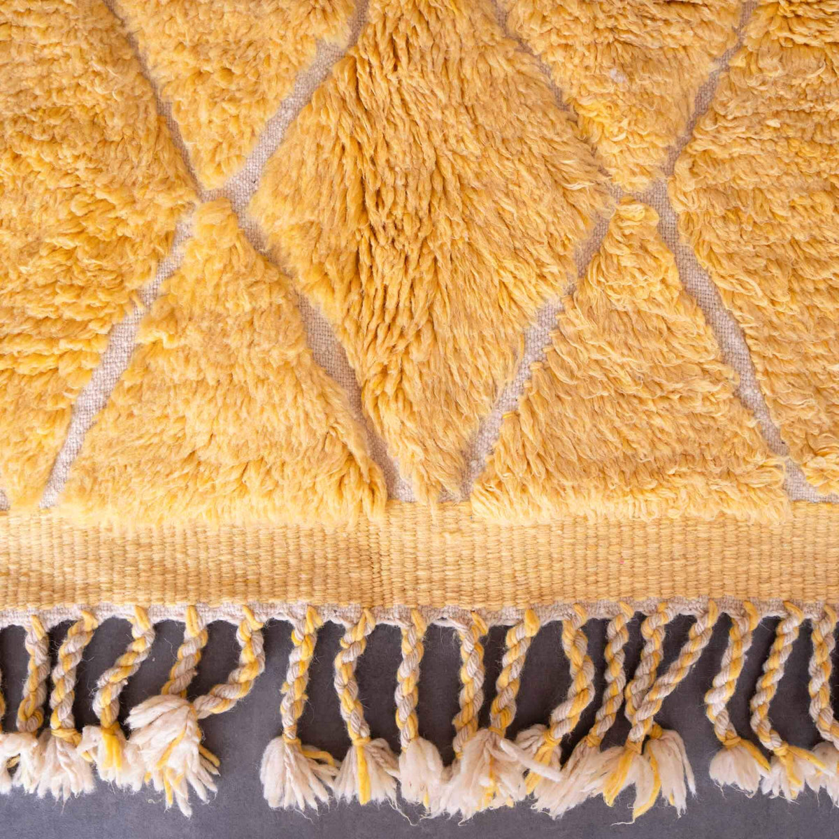 Yellow Trellis Rug - Berber Handicraft