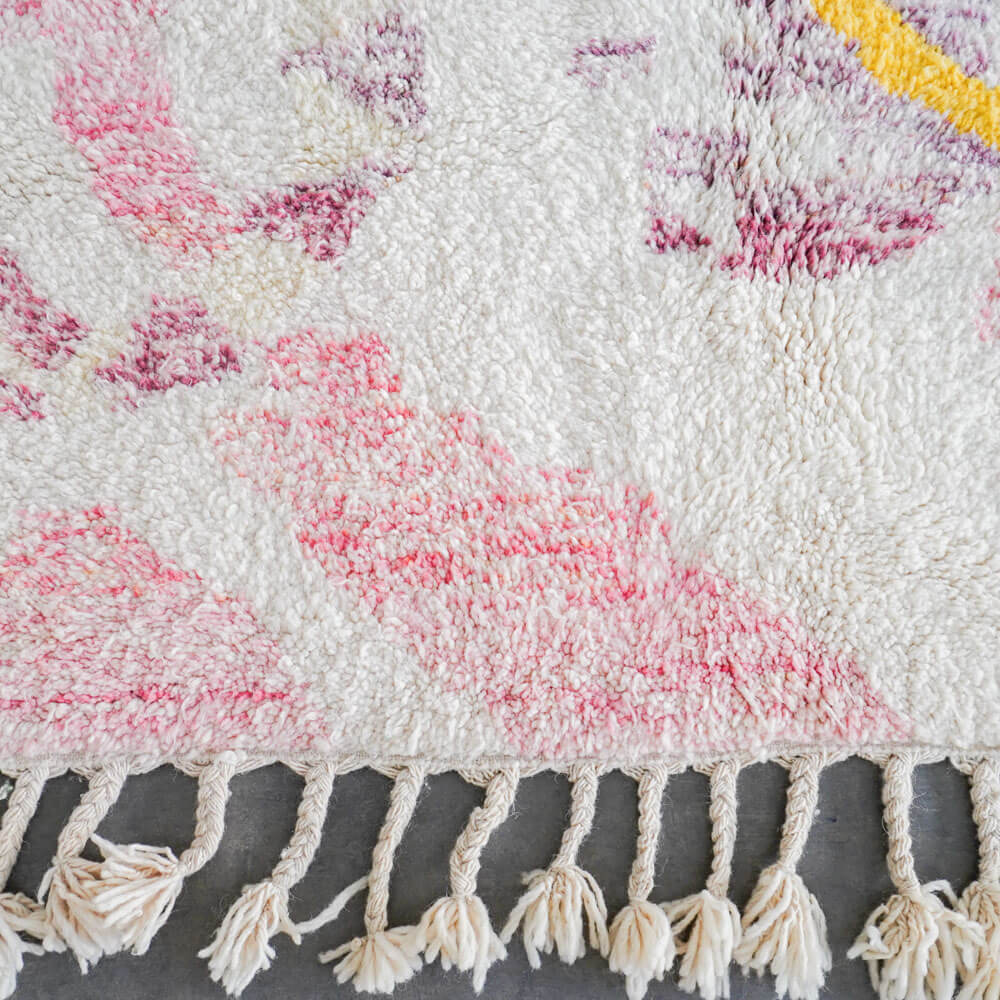 Pastel shag wool rug