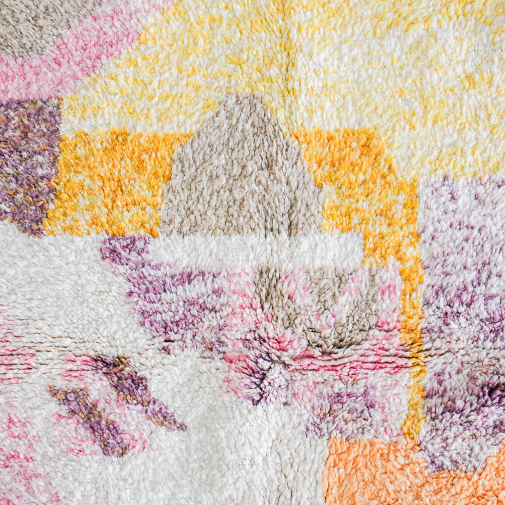 Pastel shag wool rug