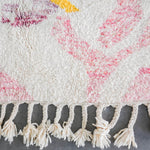 Pastel shag wool rug