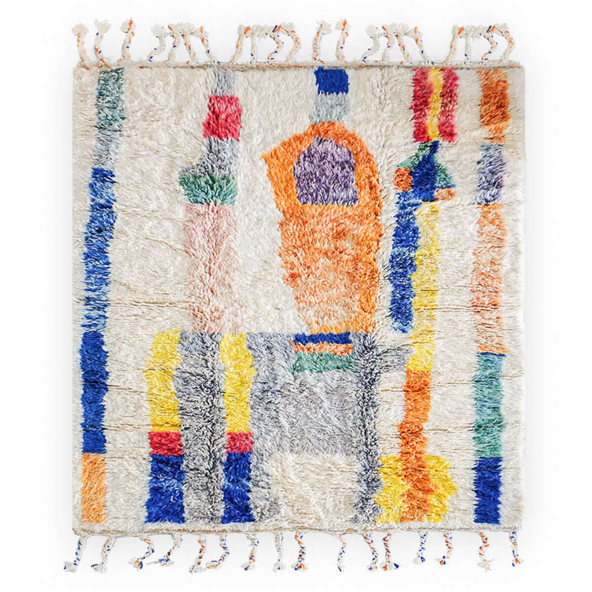 Abstract Wool Rug - Berber Handicraft