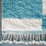 Blue Checkerboard Rug - Berber Handicraft