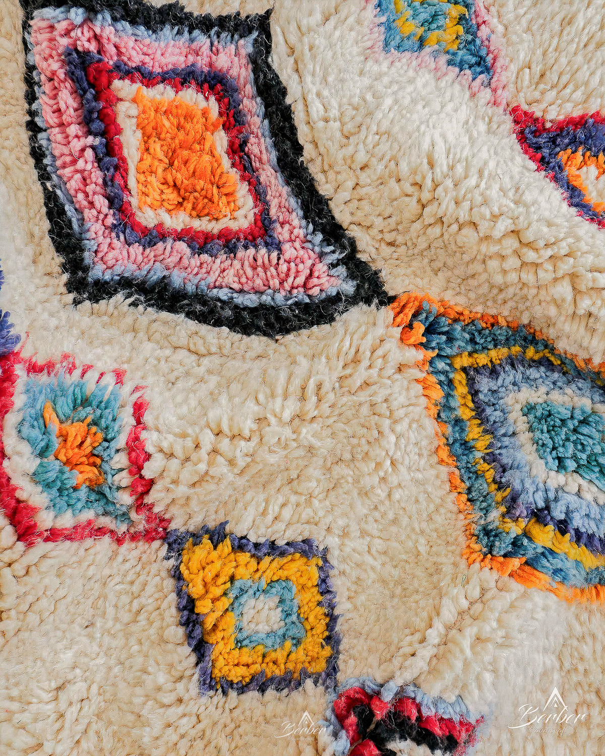 Bohemian Wool Rug 3 X 5 Ft | 90 X 150 Cm / With Tassels / Short (0.4” / 1 cm)