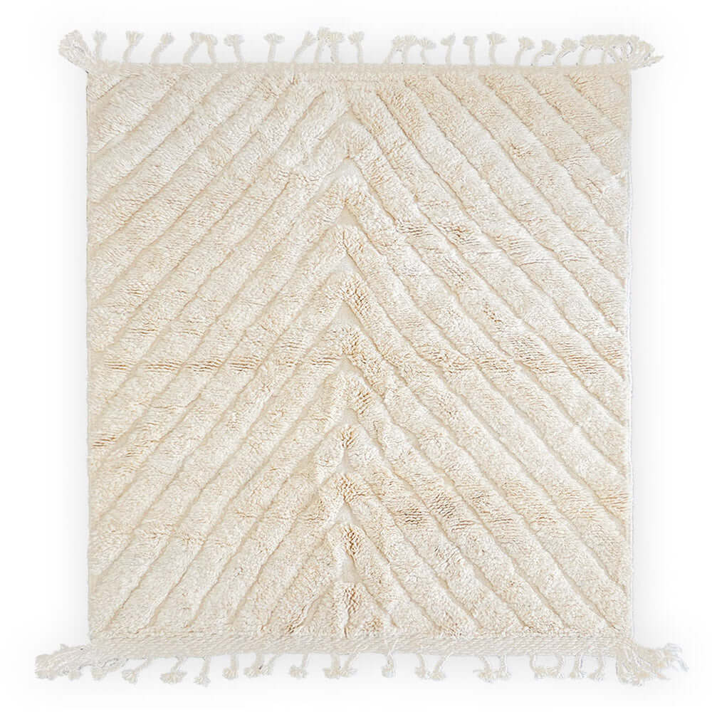 Beige Beni Ourain Rug - Berber Handicraft