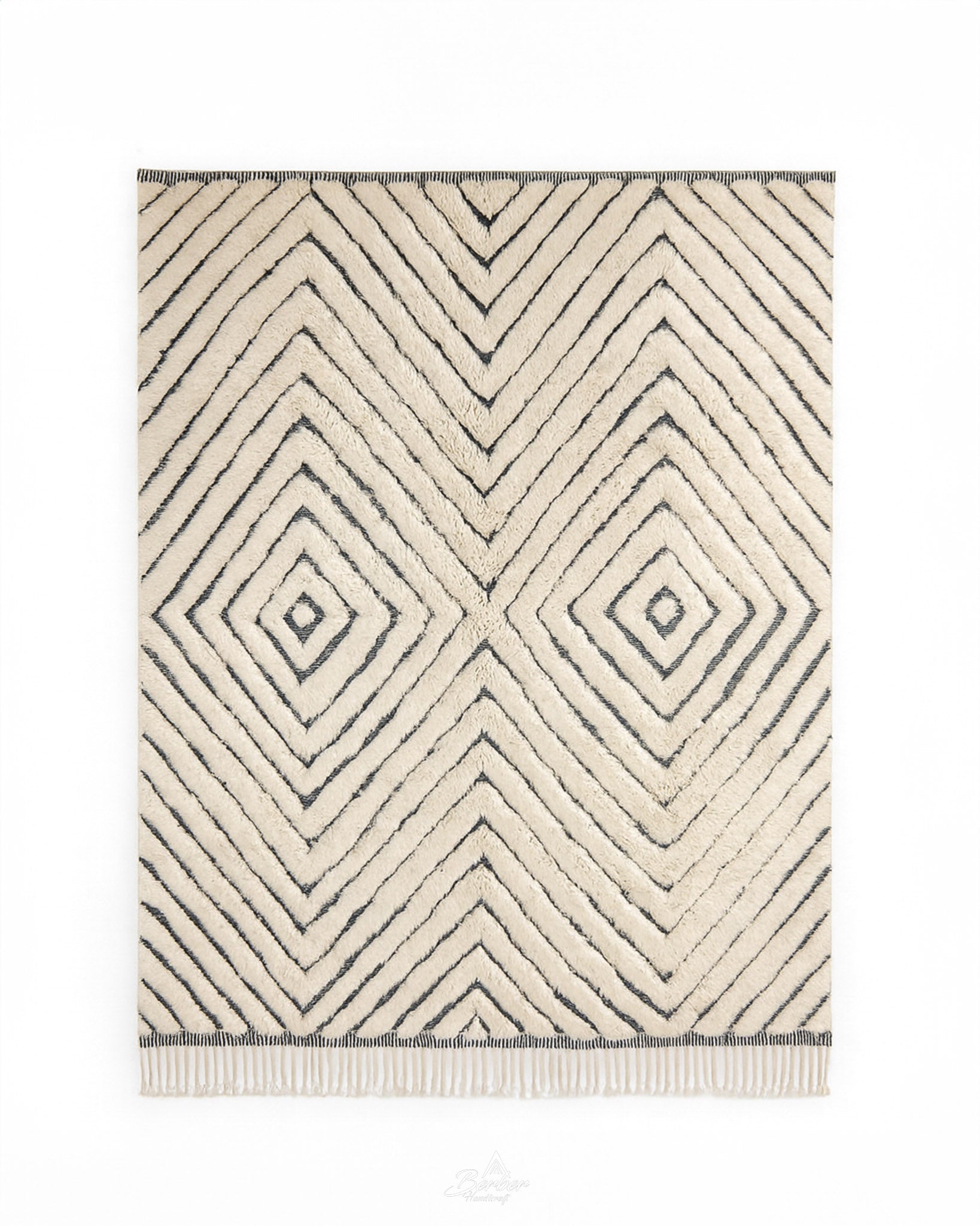 Black and White Wool Rug