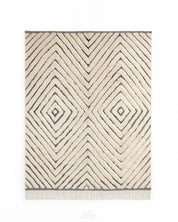 Black and White Wool Rug
