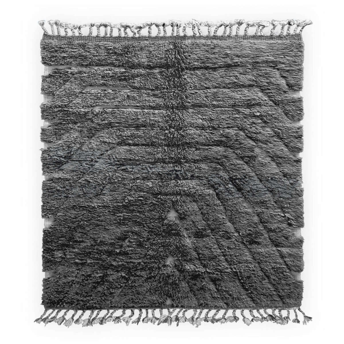 Black Beni Rug - Berber Handicraft