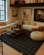 Black Berber Rug 3 X 5 Ft | 90 X 150 Cm / With Tassels / Short (0.4” / 1 cm)