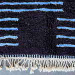 Black Blue Berber Rug - Berber Handicraft