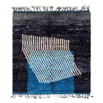 Black Blue Moroccan Rug - Berber Handicraft