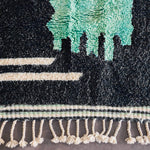 Black Living Room Rug - Berber Handicraft