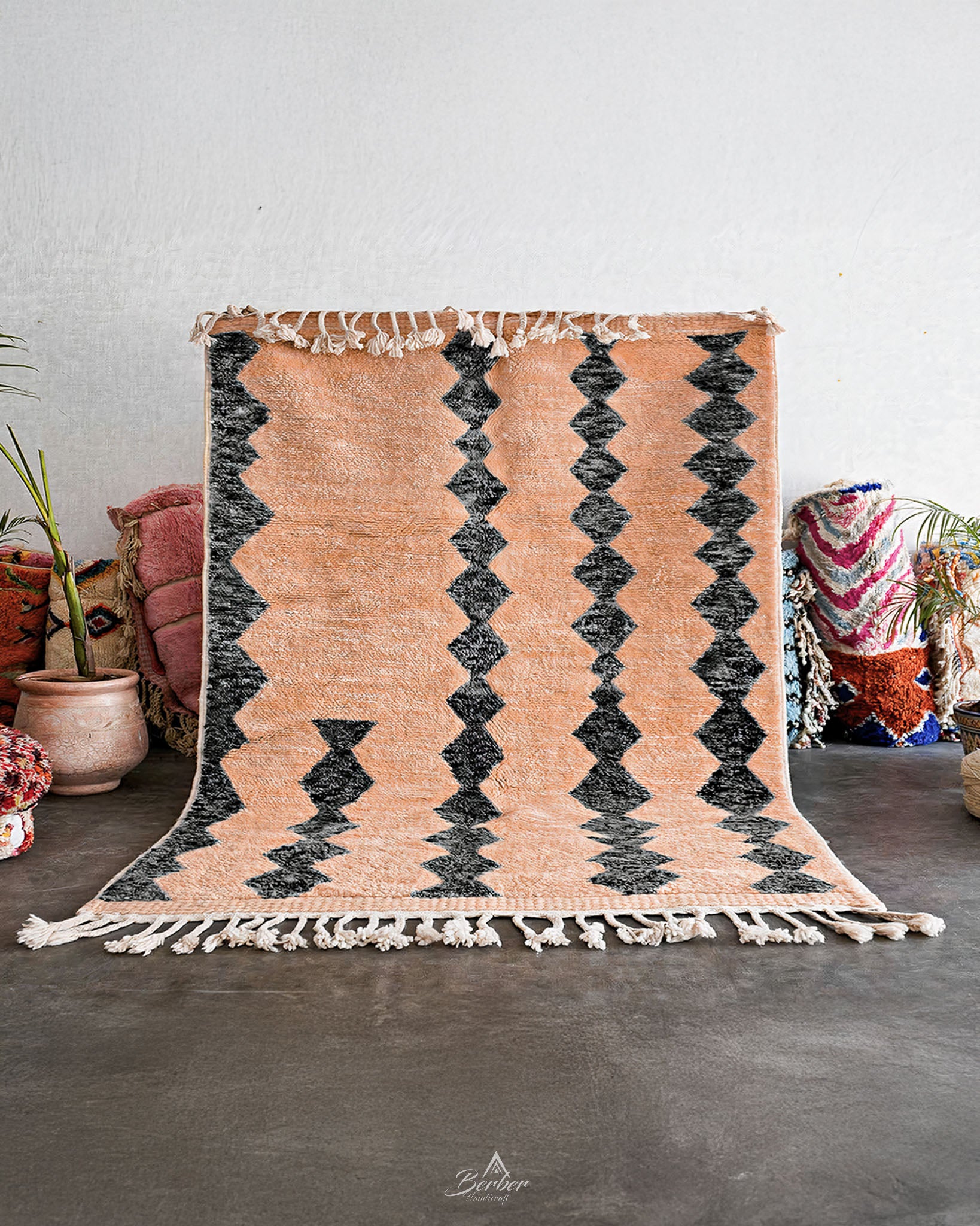 Black Peach Boujaad Rug