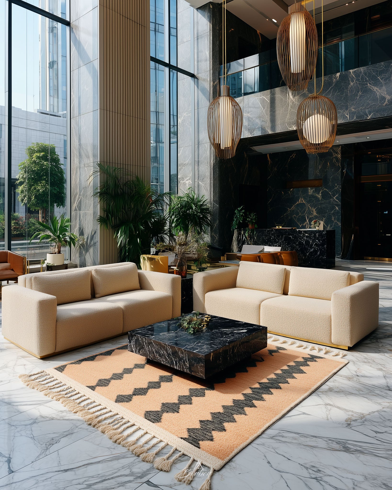 Black Peach Boujaad Rug