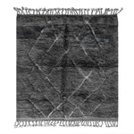 Black Trellis Rug - Berber Handicraft