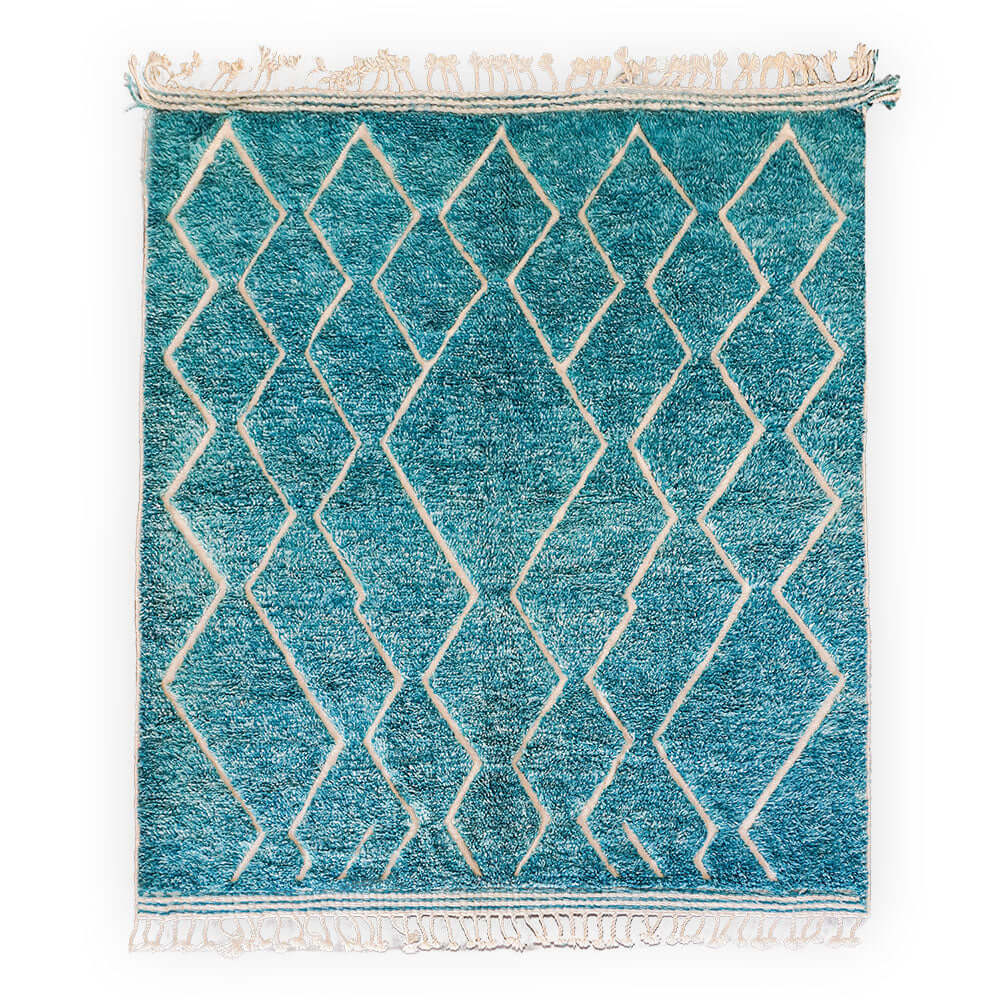 Blue Beni Rug - Berber Handicraft