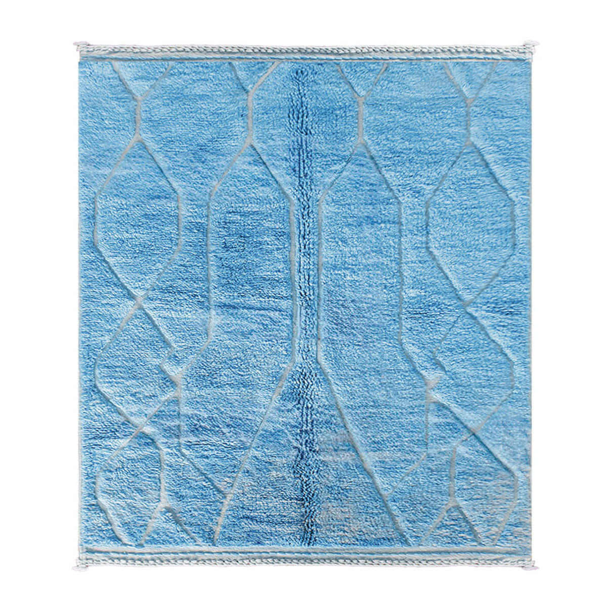 Blue Beni Ourain Rug - Berber Handicraft