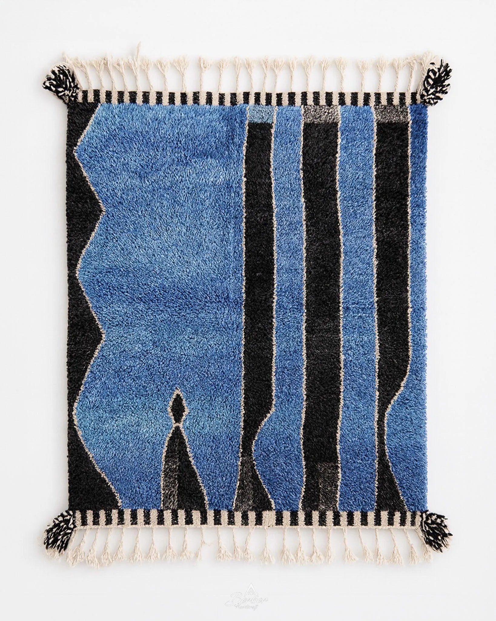 Blue Woven Rug-Berber Handicraft